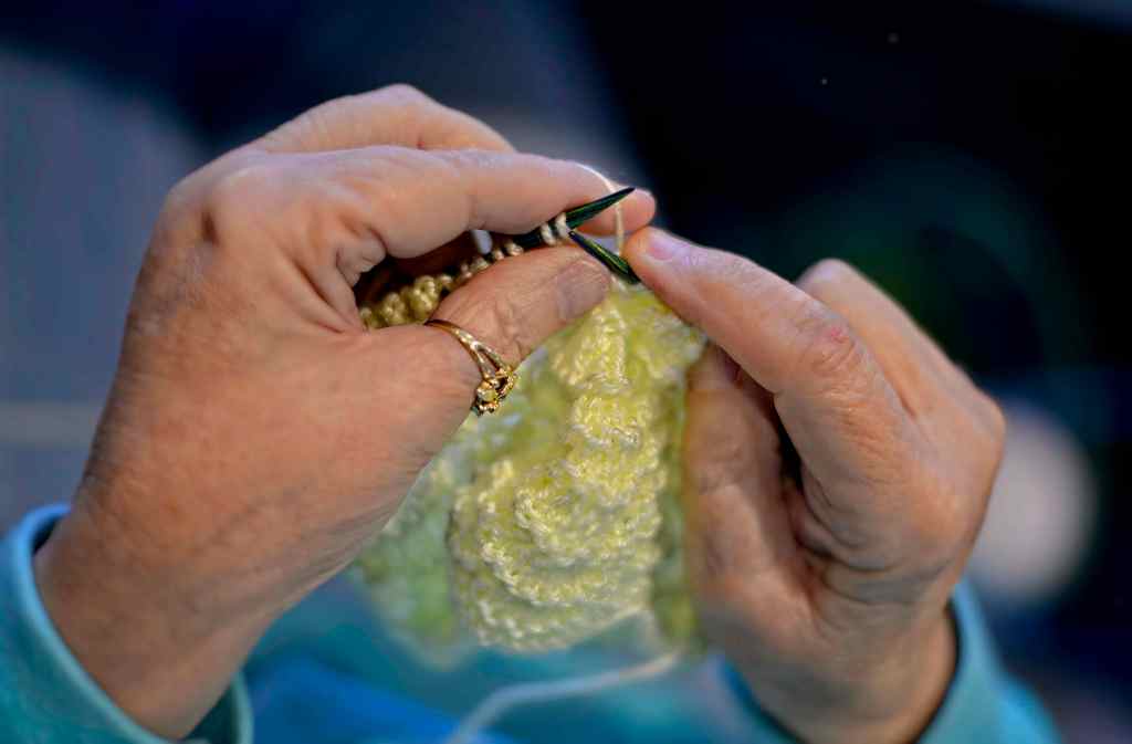 Hands Knitting, Hands Crocheting by Lance Albers