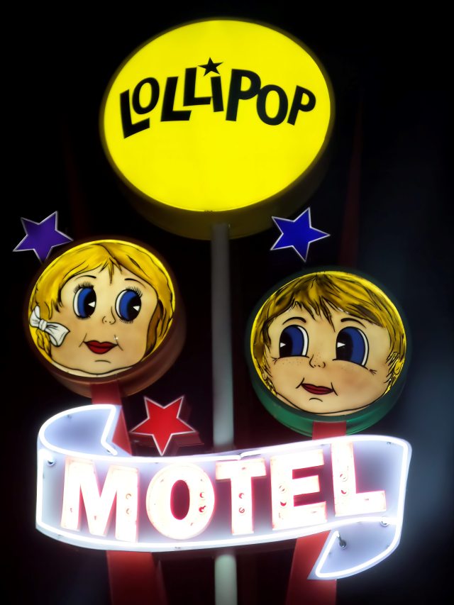 Lollipop Motel Sign by Lance Albers Photography