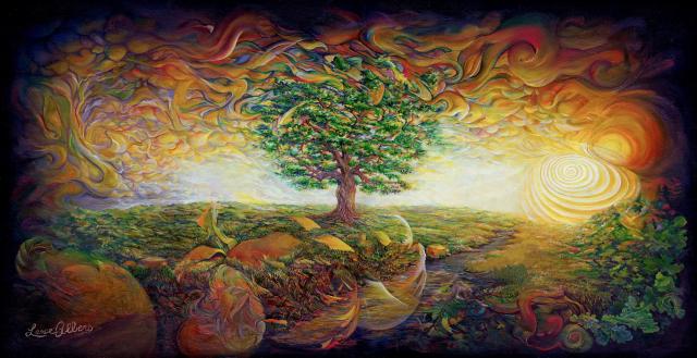 Tree of Life Oil Painting by Lance Albers