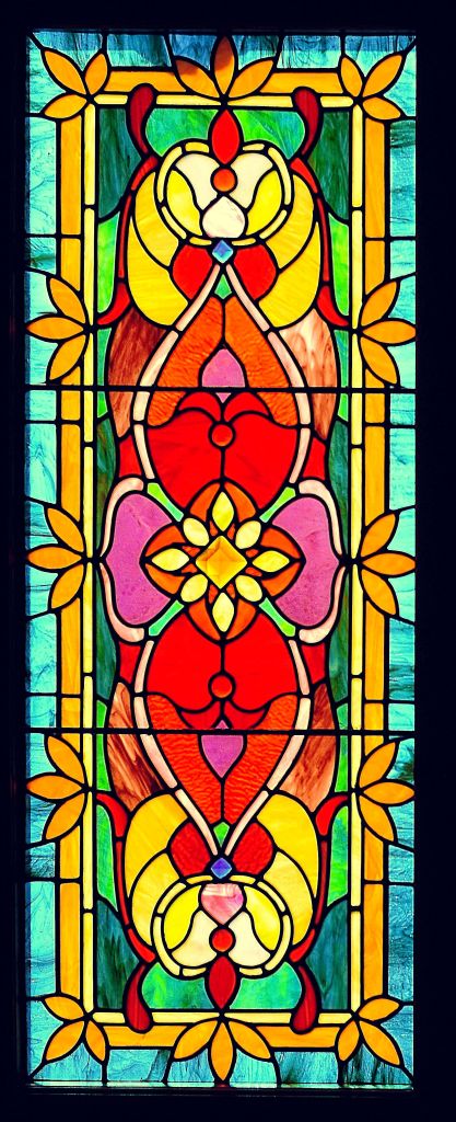 Stainglass in the Samuel Dearing House, St. Paul, MN (Lance Albers Photography)