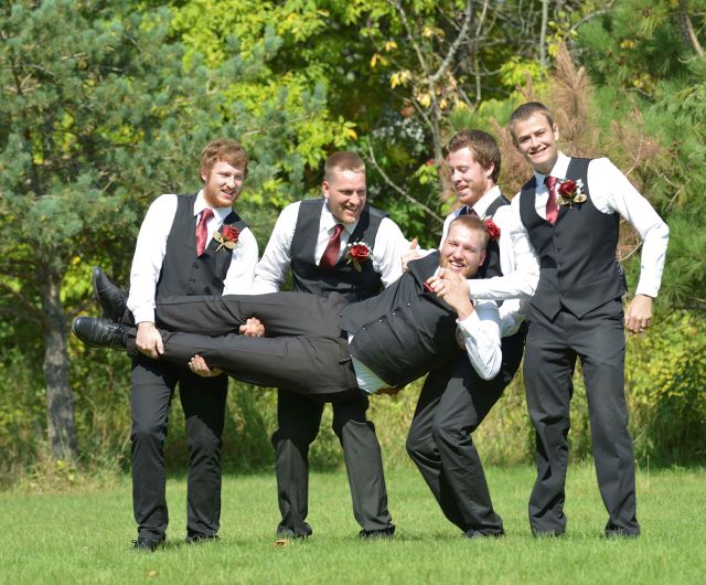 Groom and his Men. Lance Albers Photography