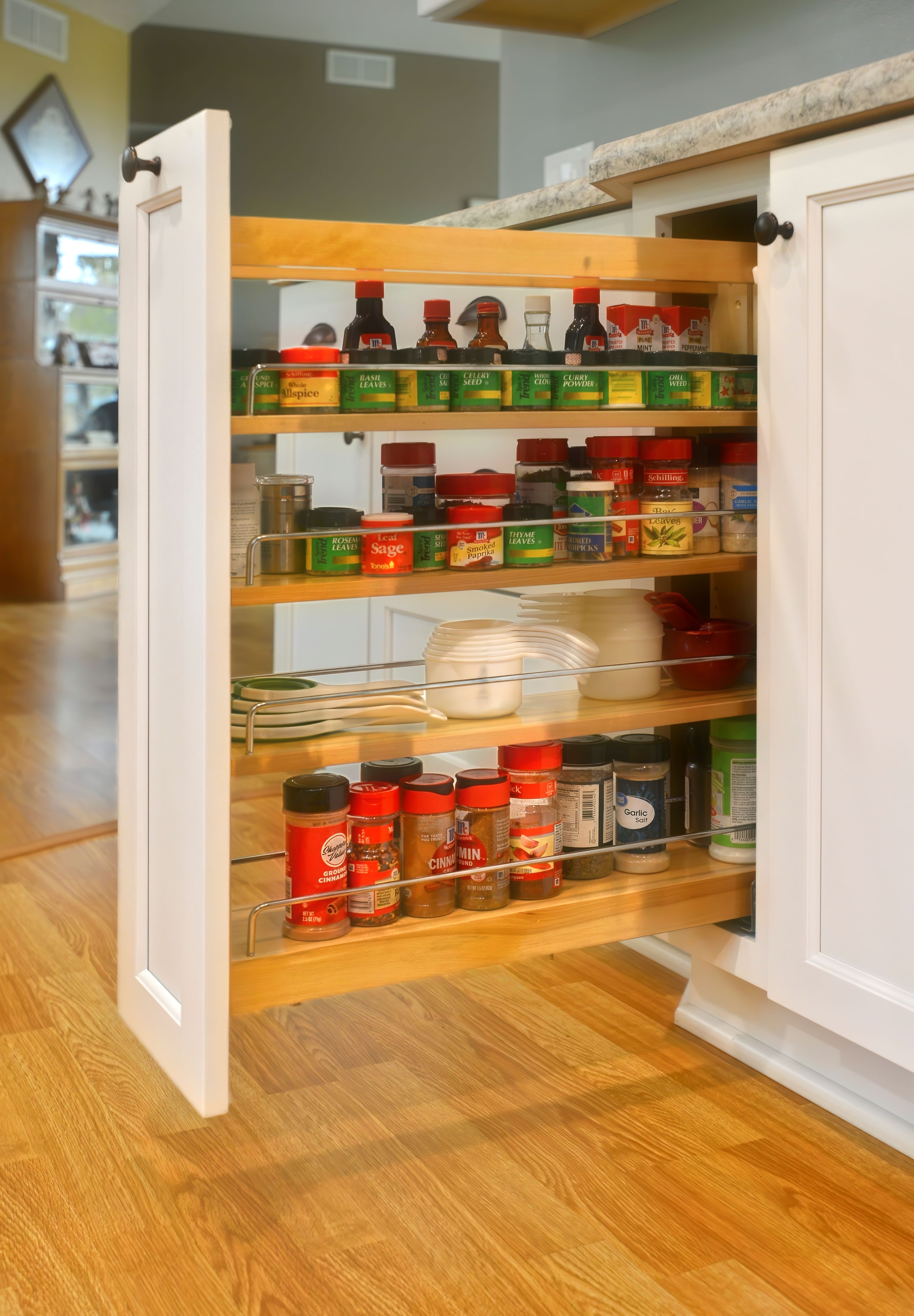 Kitchen Cabinet Pullout (Photo by Lance Albers)