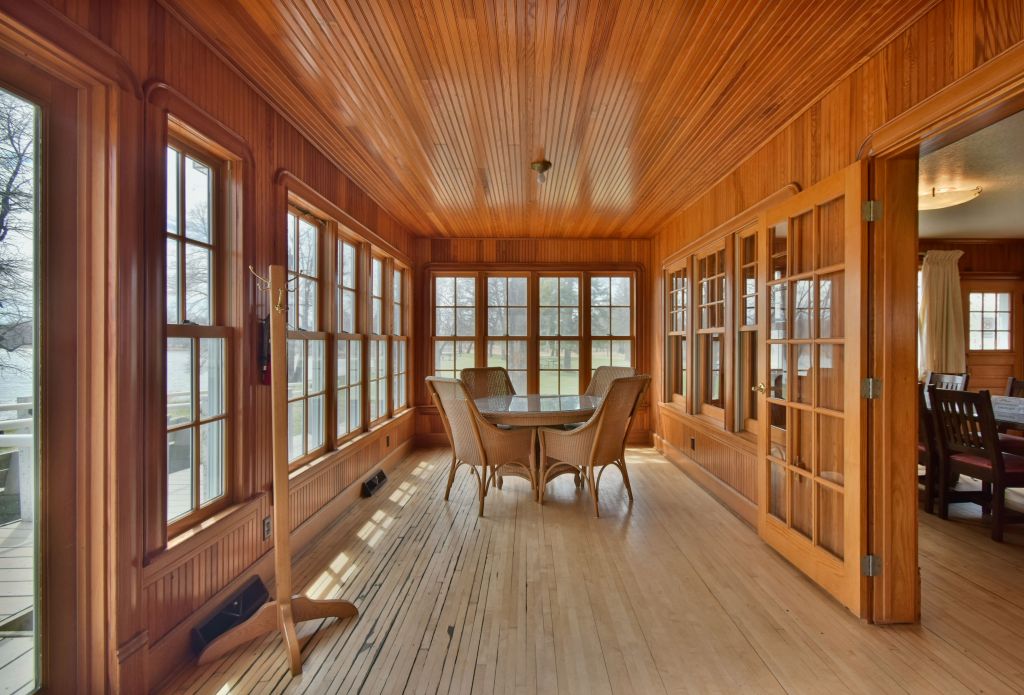 Lodge Porch at Glendalough State Park, MInnesota by Photographer Lance Albers