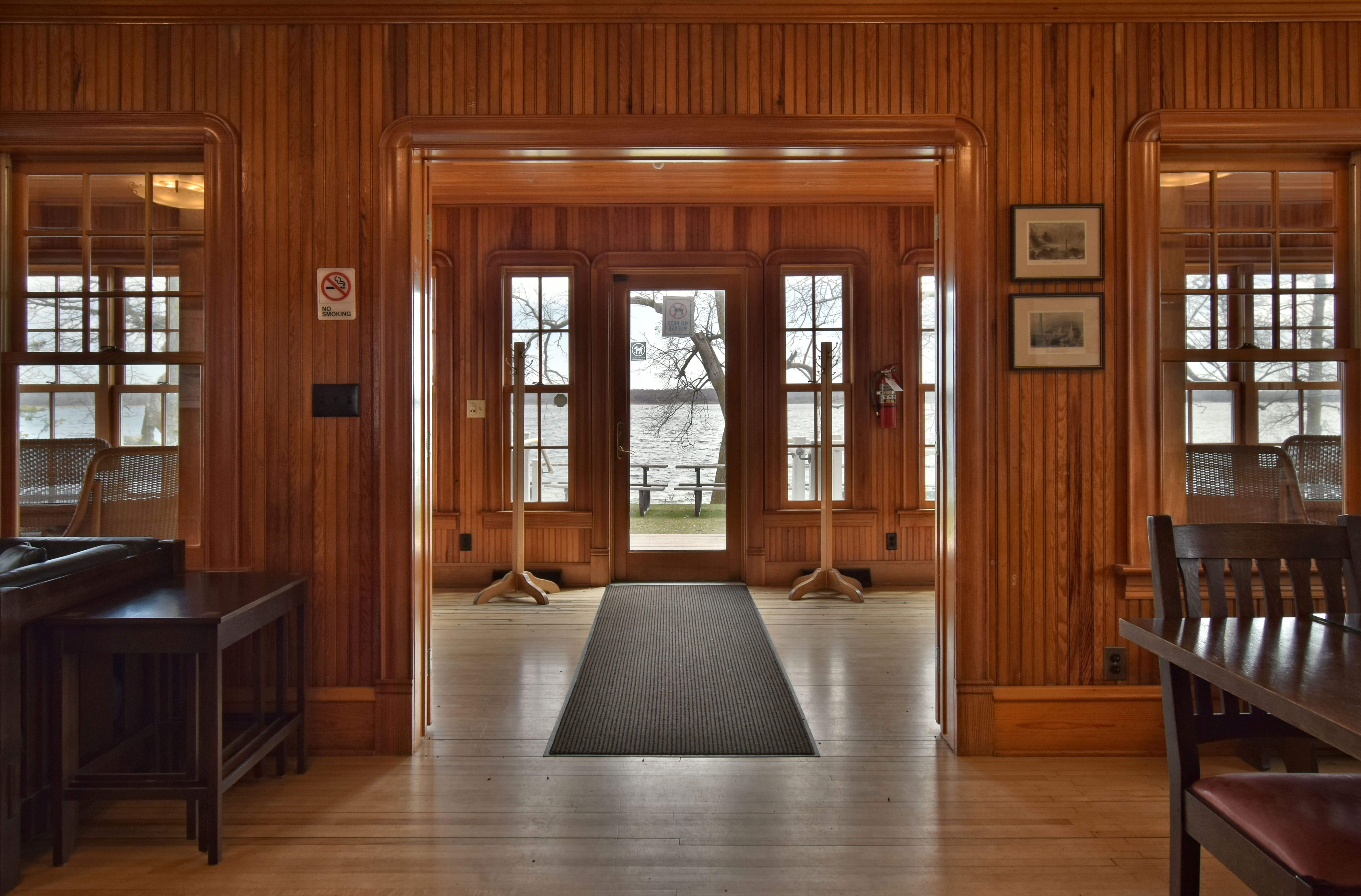 Lodge Porch Entrance at Glendalough State Park, MInnesota (Photography by Lance Albers)