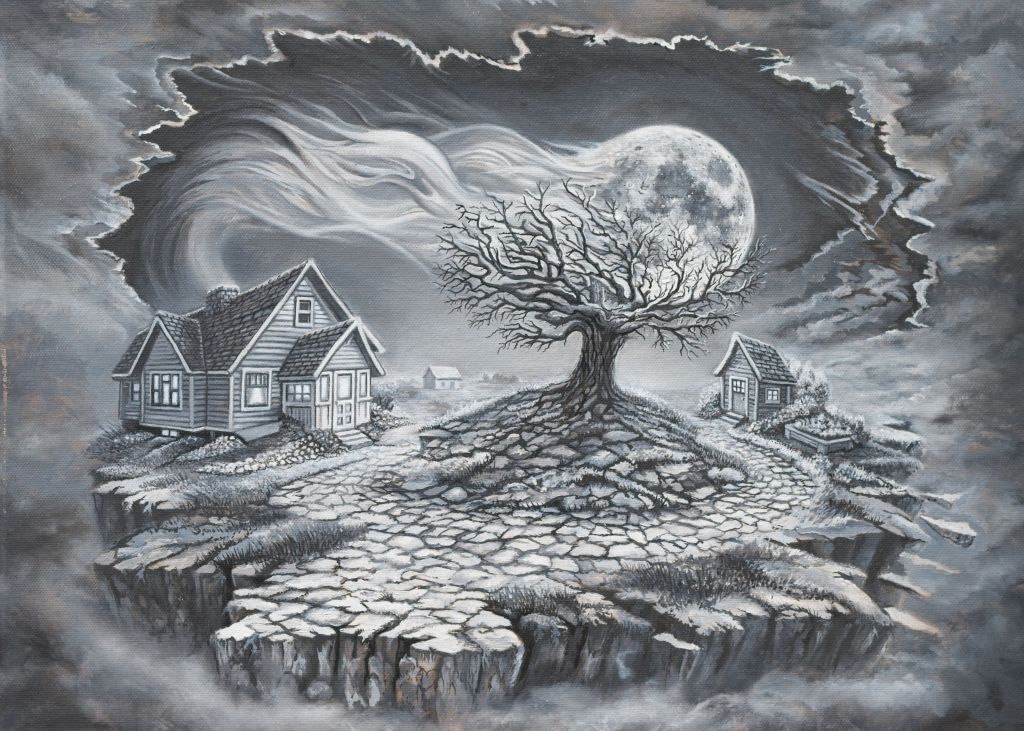 Harvest Moon Artemis Edition Oil Painting by Lance Albers Fergus Falls, Mn
