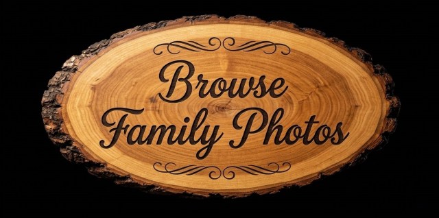Custom carved wood sign for the Family Photos gallery used in Lance Albers Website based out of Fergus Falls.