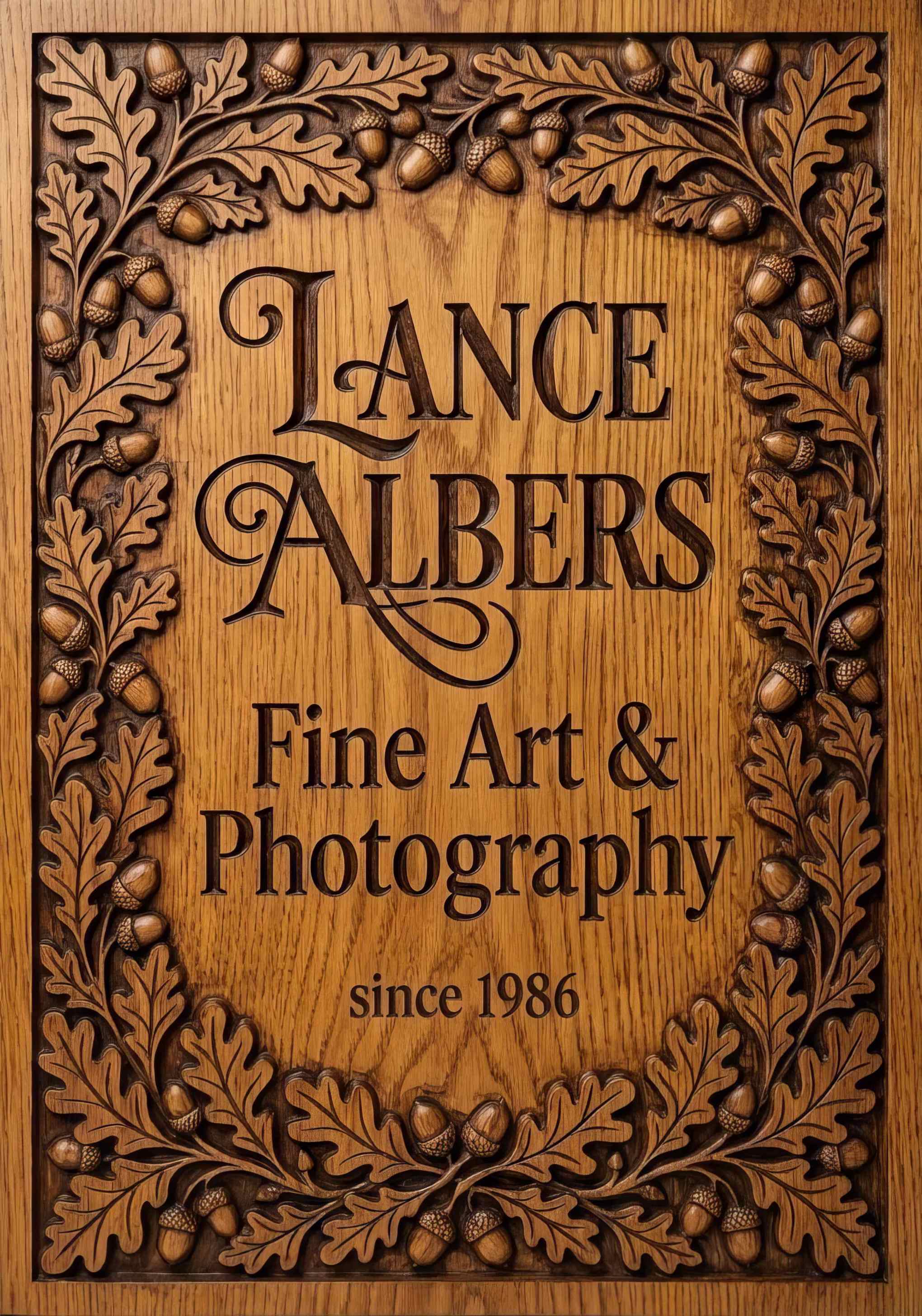 Lance Albers Fine Art & Photography Carved Sign